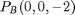 $P_{B} (0, 0, -2)$